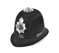 Casco De Custodio Policía Tradicional Británica Rubies Negro