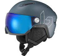 Casco de esquí con visera BOLLE V-ATMOS (Prussian Blue Matte - Photochromic Blue Cat 1 a 3) Unisex