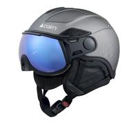 Casco de esquí con visera Cairn HELIOS LEATHER EVOLIGHT NXT (PLATA METÁLICA)