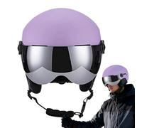 Casco De Esquí Invierno Con Gafas - 24.02 Inches Casco Protector | Carcasa PC Espuma Transpirable - Cascos De Esquí Antigolpes para Adultos, Adolescentes, Hombres, Mujeres, Y Snowboard Al Aire Libre