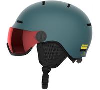 Casco de esquí para niños Salomon Orka Visor Talla de casco: 53-56 cm / Color: azul oscuro