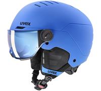 Casco de esquí para niños Uvex Rocket Jr. Visor Talla de casco: 51-55 cm / Color: azul