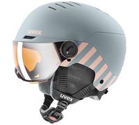 Casco de esquí para niños Uvex Rocket Jr. Visor Talla de casco: 54-58 cm / Color: gris/rosa
