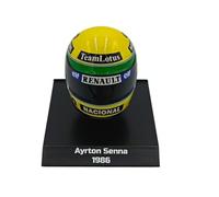 - Casco de Fórmula 1 Compatible con Ayrton Senna #12 John Player Team Lotus Fórmula 1 1986 1:10 Minichamps 388612