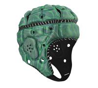 Casco de fútbol con Bandera,Casco de Carcasa Suave Ajustable 7v7,Gorra de Scrum cómoda y Transpirable,Casco Protector Deportivo cómodo y Transpirable for fútbol,Hockey(Green)