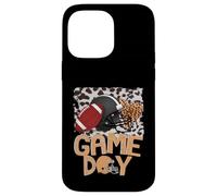 Casco de fútbol con diseño de Leopardo Blanqueado para el Día del Juego, Deporte para Madres y niñas Carcasa para iPhone 14 Pro MAX