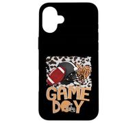 Casco de fútbol con diseño de Leopardo Blanqueado para el Día del Juego, Deporte para Madres y niñas Carcasa para iPhone 16 Plus