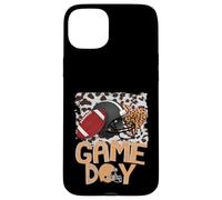 Casco de fútbol con diseño de Leopardo Blanqueado para el Día del Juego, Deporte para Madres y niñas Carcasa para iPhone 15 Plus