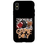 Casco de fútbol con diseño de Leopardo Blanqueado para el Día del Juego, Deporte para Madres y niñas Carcasa para iPhone X/XS