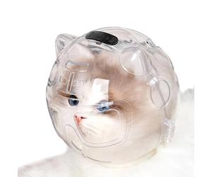 Casco de gato - Capucha transpirable antimordida | Protector de cabeza de seguridad para gatos - Protector de cabeza transparente para gatitos perros pequeños, aseo, baño, recorte, tijeras, corte