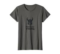 Casco de Guerrero Vikingo Moderno Arte gráfico Camiseta, Mujer, Asfalto, 3XL