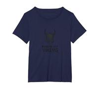 Casco de Guerrero Vikingo Moderno Arte gráfico Camiseta, Mujer Tallas Grandes, Azul Marino, 6XL Grande