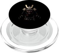 Casco de Japón con cabeza de guerrero samurái PopSockets PopGrip para MagSafe