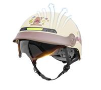 Casco de Media Cara - Diseño Abierto ventilado con Protector Solar Integrado, de retención de liberación rápida, Equipo de conducción Protector Duradero | Solución de Seguridad Multi-Deporte