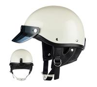 Casco de media motocicleta para hombres mitad Shell casco | Casco de bicicleta con visera y velocímetro para carrera, trabajo, viajes, monopatín y scooter
