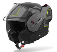 Casco de moto abatible Airoh Mathisse 2 Genius amarillo mate M