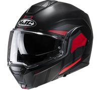 Casco de moto abatible HJC i100 Beis MC1SF negro-rojo S