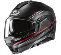 Casco de moto abatible HJC i100 Sysma MC1SF gris-negro 2XL