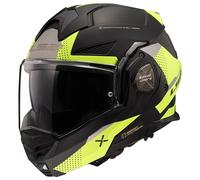Casco de moto abatible LS2 FF901 Advant X Oblivion negro-amarillo fluo S