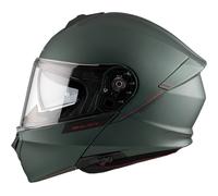 Casco de moto abatible MT Genesis SV Solid A6 verde mate S