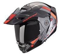 Casco de moto abatible Scorpion ADX-2 GALANE plata-negro-rojo L
