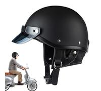Casco de moto abierto a cara, media cáscara de los cascos de motocicleta,Casco de motocicleta ligero - Caperucita de cara abierta transpirable fresca ligera para motocross scooter racing street cruce