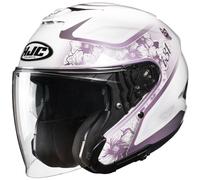 Casco de moto abierto HJC i31 Iona MC8 blanco-morado M