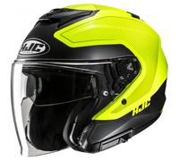 Casco de moto abierto HJC i31 Tevis MC3HSF fluo amarillo-negro M