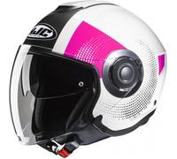 Casco de moto abierto HJC i40N Pyle MC8 rosa-negro-blanco M