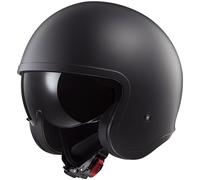 Casco de moto abierto LS2 OF599 Spitfire II Solid negro mate XS