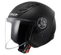 Casco de moto abierto LS2 OF616 Airflow II Solid Negro Mate 3XL