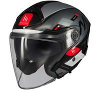 Casco de moto abierto MT Cosmo SV Silence negro-gris-blanco XS