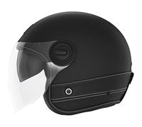 Casco de moto abierto NOX PREMIUM Heritage cuero negro XS