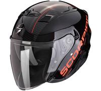 Casco de moto abierto SCORPION EXO-230 QR negro-rojo L
