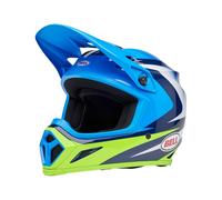Bell MX-9 MIPS Jackal, casco de motocross S male Azul Claro/Azul/Blanco/Verde Neón