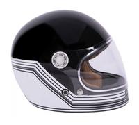 Casco de moto Bycity Helmet Roadster II Negro con rayas blancas - Color: NEGRO, Talla: Talla XS