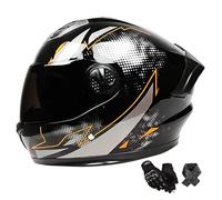 Casco De Moto con Doble Visera Integrada, Certificado Ece, Apto para Scooters Y Ciclomotores, Apto para Hombre Y Mujer, Tallas: 55-61 Cm G,55-61CM