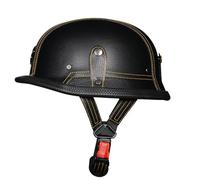Casco De Moto Diseño Alemán Casco Resistente A Impactos Certificación ECE Cascos Half-Helmet para Hombres Y Mujeres para Crucero Biker F,M=(55-56CM)