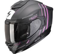 Casco de moto integrado Scorpion EXO-1500 Carbon Air Zity negro mate-rosa M