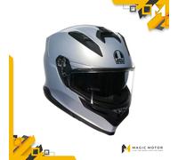 Casco de moto Integral AGV K7 L Prisma Plateado