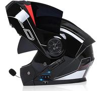 Casco de Moto Integral de una Pieza, Modular y Bluetooth, con certificación ECE, Apto para Adultos, Mujeres y Hombres, con intercomunicador Bluetooth Integrado para Respuesta automática