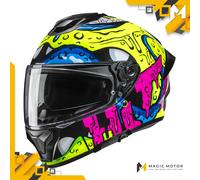Casco de moto Integral HJC C71 XL SQUEEZE Amarillo Pulido