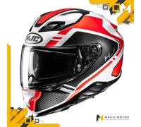 Casco de moto Integral HJC F71 L ACHAPARRADO Rojo