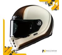 Casco de moto Integral HJC V10 L HODU Beige Pulido