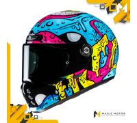 Casco de moto Integral HJC V10 S ESTRUJAR Azul claro