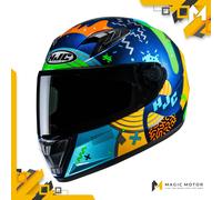 Casco de moto Integral HJC Y10 M MIKA Azul claro