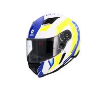 Casco de moto Integral Shiro SH-890 Hunter Edge azul y amarillo fluor - Color: AMARILLO, Talla: Talla 2XL