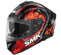 Casco de Moto Integral SMK Typhoon SV Reptile Rojo con Visor Solar - Homologado ECE 22.06 - Designed (XL)