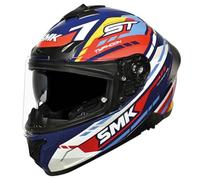 Casco de Moto Integral SMK Typhoon SV Sports Tourer Azul Rojo con Visor Solar - Homologado ECE 22.06 - Designed (L)