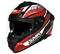 Casco de Moto Integral SMK Typhoon SV Sports Tourer Rojo Mate con Visor Solar - Homologado ECE 22.06 - Designed (S)